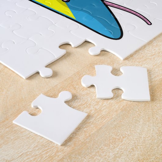 Mouse as Snowboarder with Snowboard Puzzle (Seite)