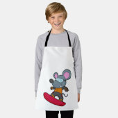 Mouse as Snowboarder with Snowboard Schürze (Getragen)