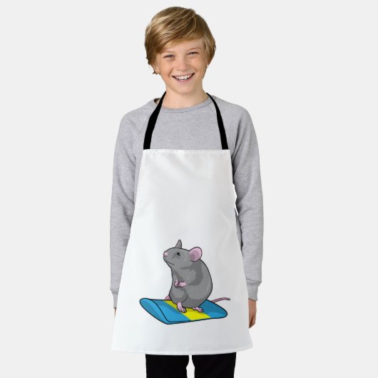 Mouse as Snowboarder with Snowboard Schürze (Getragen)