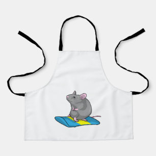 Mouse as Snowboarder with Snowboard Schürze
