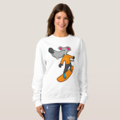 Mouse as Snowboarder with Snowboard Sweatshirt (Vorne ganz)