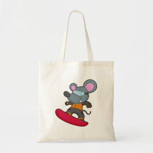 Mouse as Snowboarder with Snowboard Tragetasche