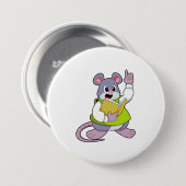 Mouse as Teacher with Book Button (Vorne & Hinten)