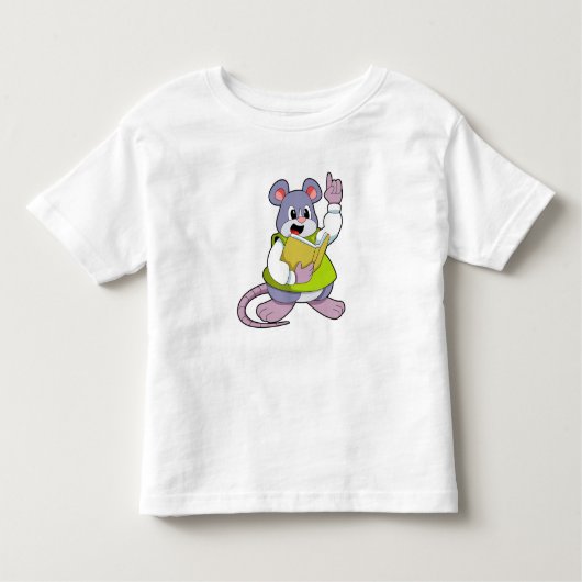 Mouse as Teacher with Book Kleinkind T-shirt (Vorderseite)