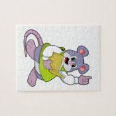 Mouse as Teacher with Book Puzzle (Horizontal)