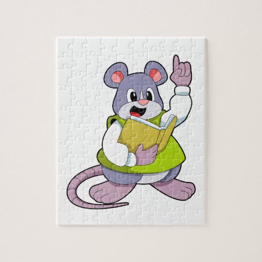 Mouse as Teacher with Book Puzzle (Vertikal)