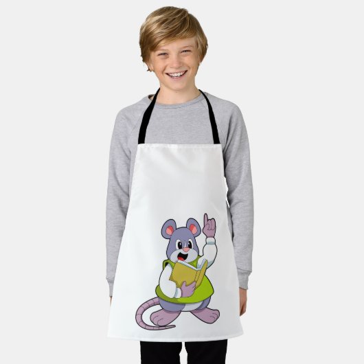 Mouse as Teacher with Book Schürze (Getragen)