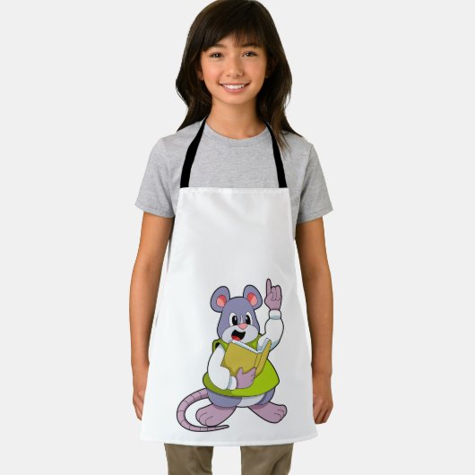 Mouse as Teacher with Book Schürze (Insitu)