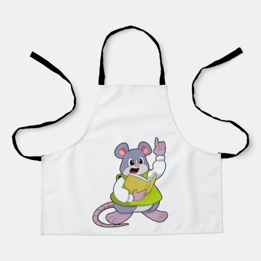 Mouse as Teacher with Book Schürze (Vorderseite)