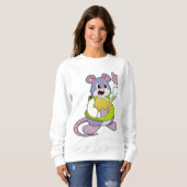 Mouse as Teacher with Book Sweatshirt (Vorne ganz)