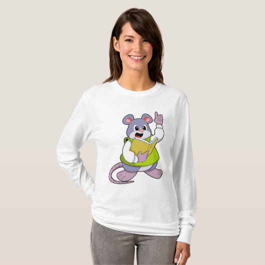 Mouse as Teacher with Book T-Shirt (Vorne ganz)