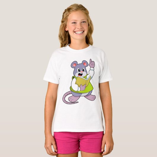 Mouse as Teacher with Book T-Shirt (Vorne ganz)