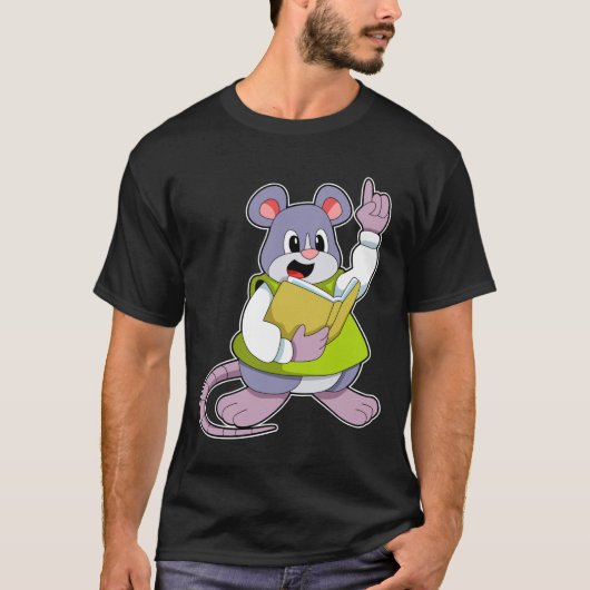Mouse as Teacher with Book T-Shirt (Vorderseite)
