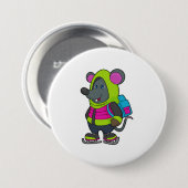 Mouse at Ice Skaten mit Ice Skate & Backpack.pn Button (Vorne & Hinten)
