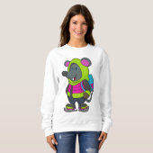 Mouse at Ice Skaten mit Ice Skate & Backpack.pn Sweatshirt (Vorne ganz)