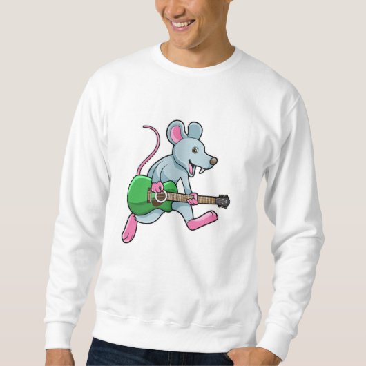 Mouse at Music with Guitar Sweatshirt (Vorderseite)