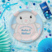 Mouse Baby Shower Blue Pappteller (Party)