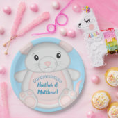 Mouse Baby Shower Blue Pappteller (Party)