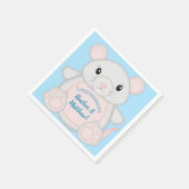 Mouse Baby Shower Blue Serviette (Ecke)