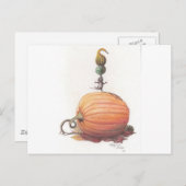 Mouse Balancing Pumpkins Postkarte (Vorne/Hinten)