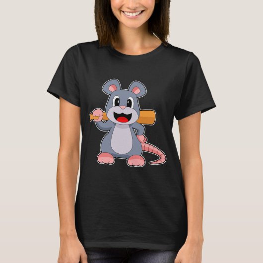 Mouse Baseball Baseball T-Shirt (Vorderseite)