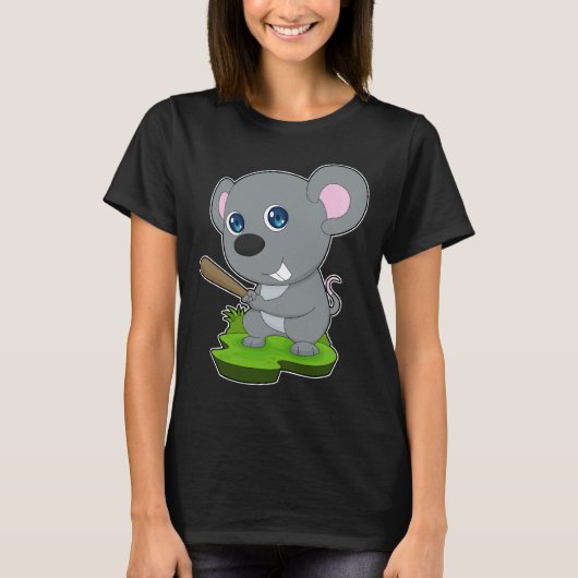 Mouse Baseball Baseball T-Shirt (Vorderseite)