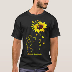 Mouse Be Kind Sonnenblumen Autismus Sensibilisieru T-Shirt