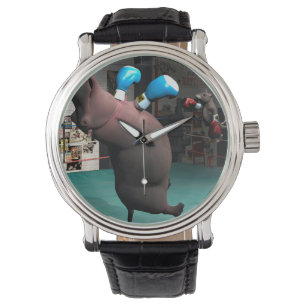 Mouse Beats Hippo KO Armbanduhr