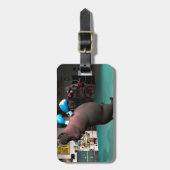 Mouse Beats Hippo KO Gepäckanhänger (Vorderseite vertikal)