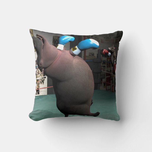 Mouse Beats Hippo KO Kissen (Vorderseite)