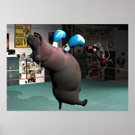Mouse Beats Hippo KO Poster (Vorne)