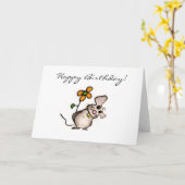 Mouse Birthday Card Karte (Gelbe Blume)