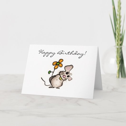 Mouse Birthday Card Karte (Vorderseite)