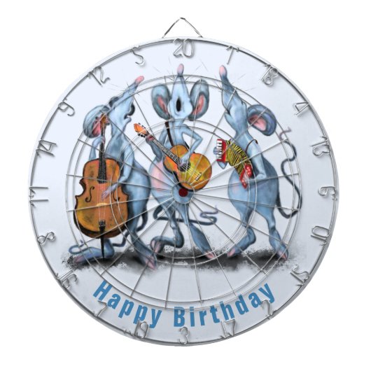 Mouse Birthday Dart Board Dartscheibe (vorne)