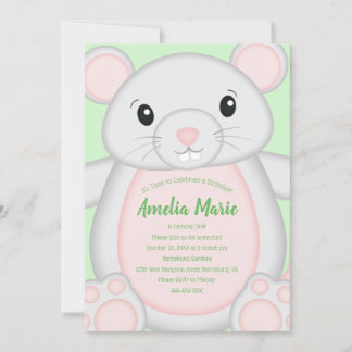 Mouse Birthday Party Einladung