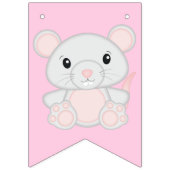 Mouse Birthday Party Pink Wimpelkette (Erste Fahne)