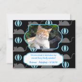 Mouse Boy Cat Adoption Foto Ankündigung Karten (Vorderseite)