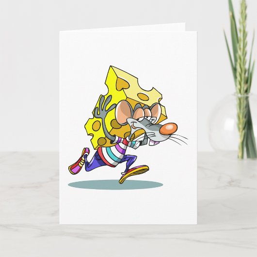 Mouse Carry Käse Grußkarten Karte