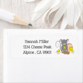 Mouse , cheese and edelweiss return address labels (Insitu)