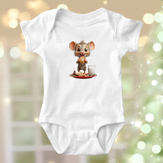 Mouse Christmas Baby Bodysuit Baby Strampler
