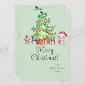 Mouse Christmas Card Feiertagskarte (Vorne/Hinten)