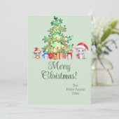 Mouse Christmas Card Feiertagskarte (Stehend Vorderseite)