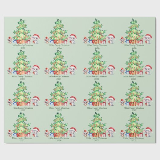 Mouse Christmas Geschenkpapier (Flach)