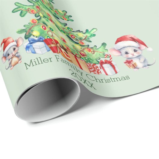 Mouse Christmas Geschenkpapier (Rolleneckpunkt)