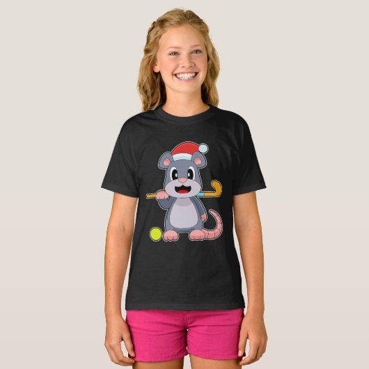 Mouse Christmas Hockey T-Shirt (Vorne ganz)