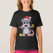 Mouse Christmas Hockey T-Shirt (Vorderseite)