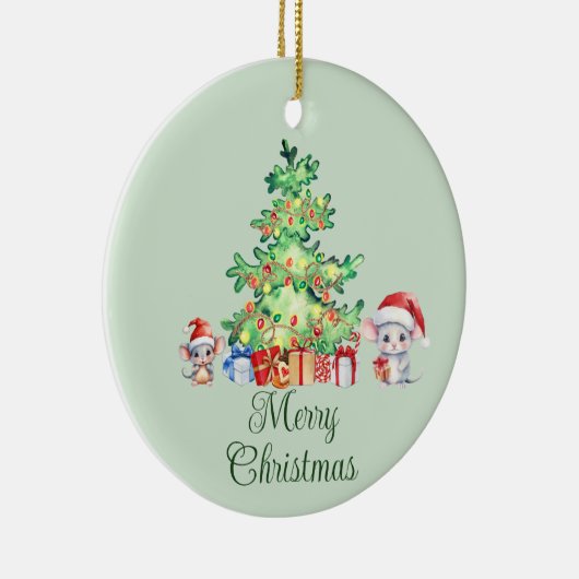 Mouse Christmas Keramik Ornament (Rechts)