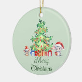 Mouse Christmas Keramik Ornament (Links)