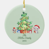 Mouse Christmas Keramik Ornament (Hinten)