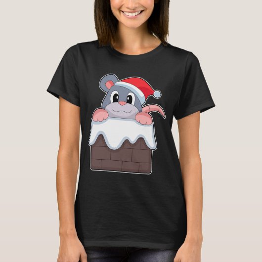 Mouse Christmas Stone Wand T-Shirt (Vorderseite)